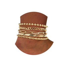 Poxtex Extra Large Anklets for Women Large Ankle, 14K Real Gold Dainty Anklets for Women Waterproof, 10"+2" Adjustable Large Ankle Bracelets for Women Plus Size, Ankle Bracelets for Women Trendy,