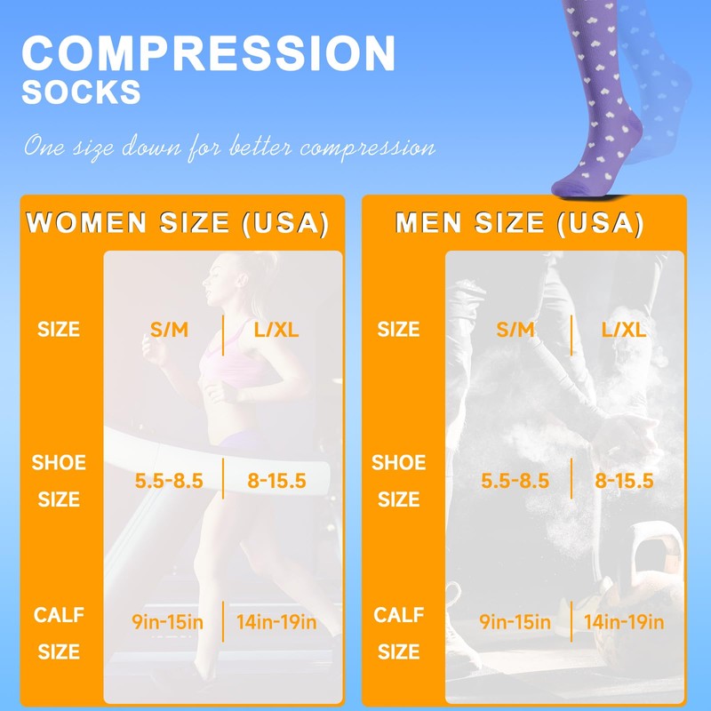 bropite Compression Socks for Women & Men Circulation-Support Knee High