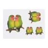 4 x 'Lovebirds Cuddling' Temporary Tattoos - Water Resistant, Skin-Safe,