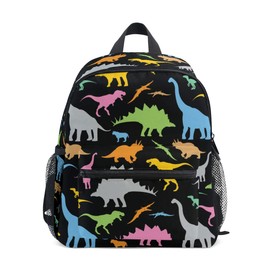 ALAZA Children's Backpack, Kids Schoolbag Stylish Rainbow Dinosaurs Students Bookbag for Boys Girls, Chest Strap