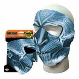 SkulSkinz Neoprene Reversible Full Face Mask: Winter King Blue