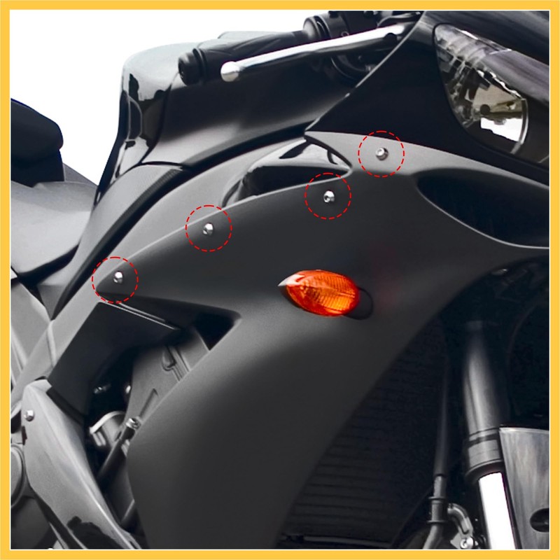 REPAIROCK 40pcs M6 Orange Aluminum Alloy Hex Socket Head Motorcycle