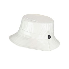 C.C Women's All Season Foldable Waterproof Rain Bucket Hat, Ivory