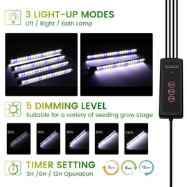 MQHUAYU Seed Starter Tray with Grow Light, 2 Pack 80 Cells Smart Timer Seedling Starter Kit with Humidtiy Dome, Plant Seed Germination Kit Planting Seeds