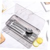GRIRIW 2pcs Cutlery Holder with Drain Shelf Multi-Function Chopsticks Box