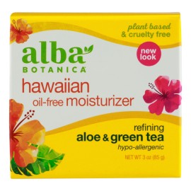 Alba Botanica Moisturizer Aloe Green Tea Oil Free 3oz (Pack of 3)
