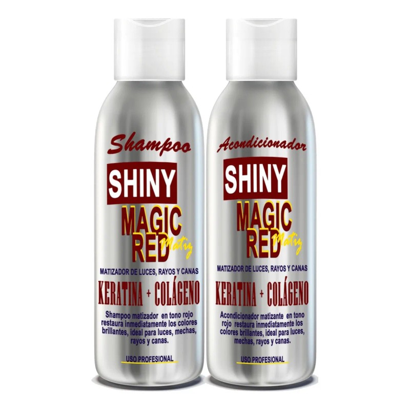 Shampoo Y Acondicionador Matizador Cabellos Rojos Shiny Red