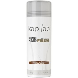 Kapilab Scattered Hair Medium Brown, Premium Hair Powder for Hair Thickening, Hair Fibres for Thinning Hair, Keratin Hair Powder, More Volume Hair Fibres for Men and Women - 25 g