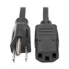 Tripp Lite Standard Computer Power Cord 10A,18AWG (NEMA 5-15P to