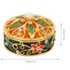 Metal Jewelry Box Innovative Exquisite Hand Painted Hinged Jewelry Organizer