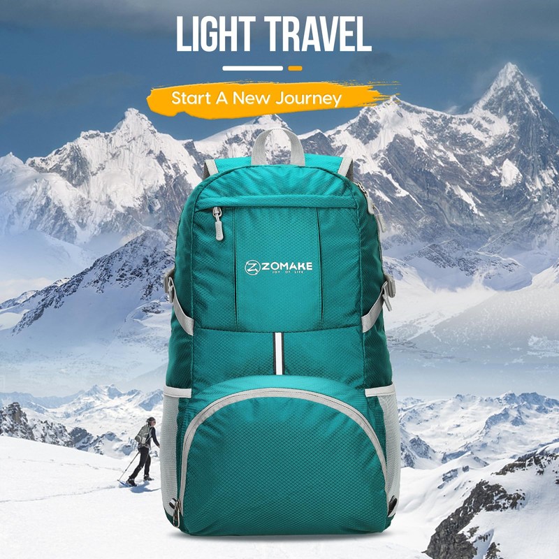 ZOMAKE Lightweight Packable Backpack 35L - Light Foldable Backpacks Water