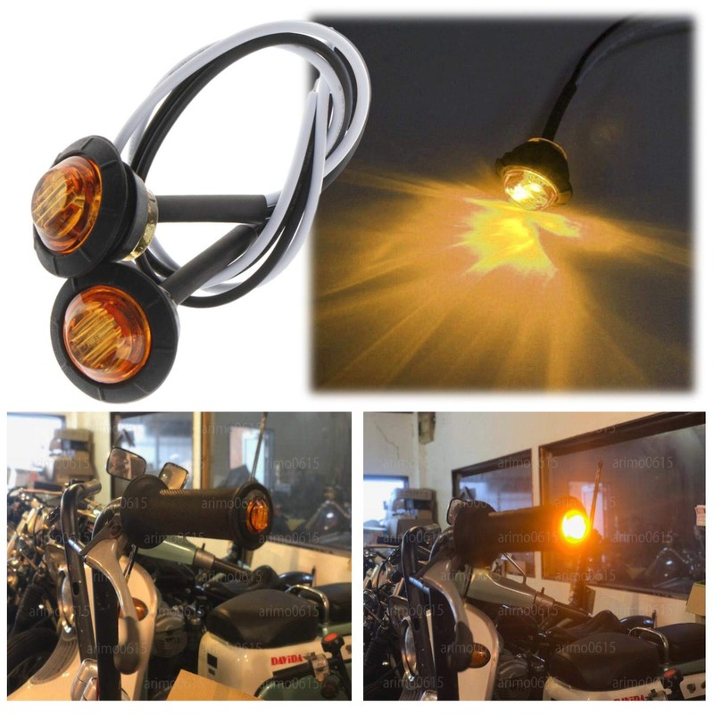 MaRowsm Bike Eye-catching Handle Grip Bar End Turn Signal Waterproof