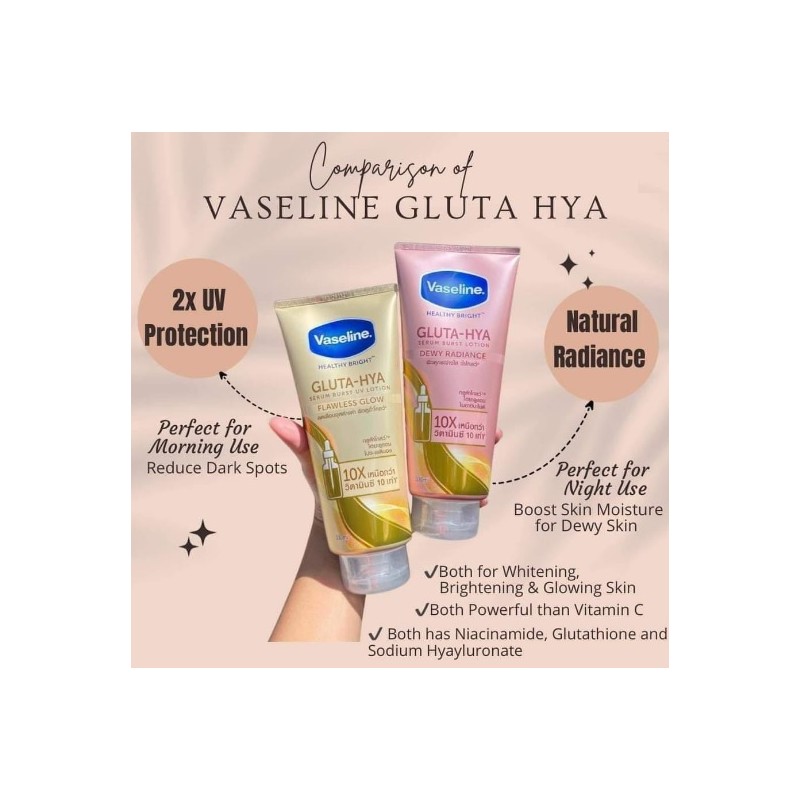 Vaseline Healthy Bright Gluta-Hya Serum Burst Lotion 30ml / 70ml