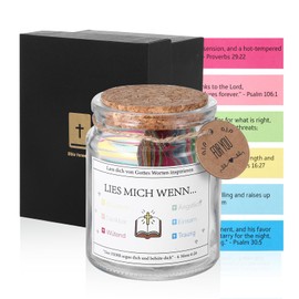 ChauLanBow Bible Verses in Glass, Bible Verse Jar, Bible Glass, Bible Verses in Glass, Bible German, Bible Verses in a Jar, Bible Sayings, Christian Gifts