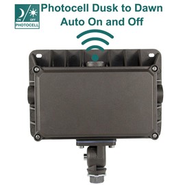 Kadision LED Flood Light Outdoor with Dusk to Dawn Photocell, 50W 6500LM IP65 Waterproof Adjustable Knuckle Mount LED Flood Lights 5000K 100-277V ETL Listed