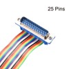 sourcing map IDC Rainbow Wire Ribbon Cable DB25 M/F Plug