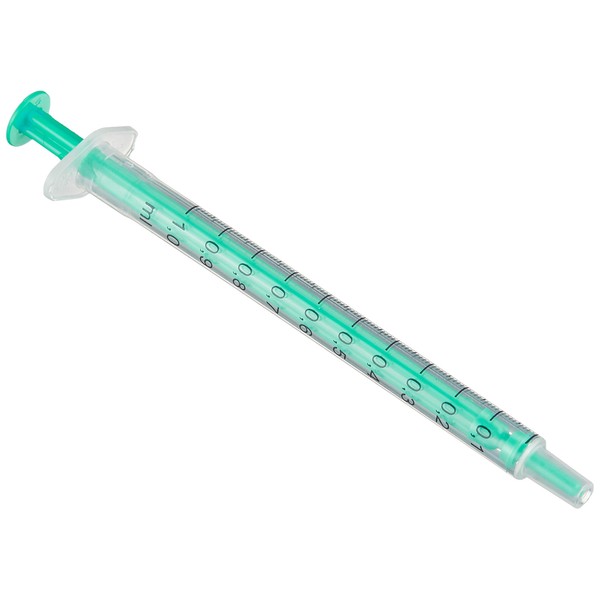 HENKE A8401LTT Lure Tip All Plastic Syringes, 0.3 fl oz (1 ml), Pack of 10