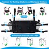 Riyitauto Upgraded Walker Basket Walker Accessories with Cup Holder, Fit