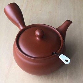 Landscape.com Tokoname Ware Hand Cup Teapot, 159i, Vermilion, 11.8 fl oz (350 ml), Deep Steamed Tea, Made in Japan