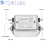 Tyenaza Mains Filter 230V, Power EMI Filter 20A, CW4L2-20A-T, Single-Phase