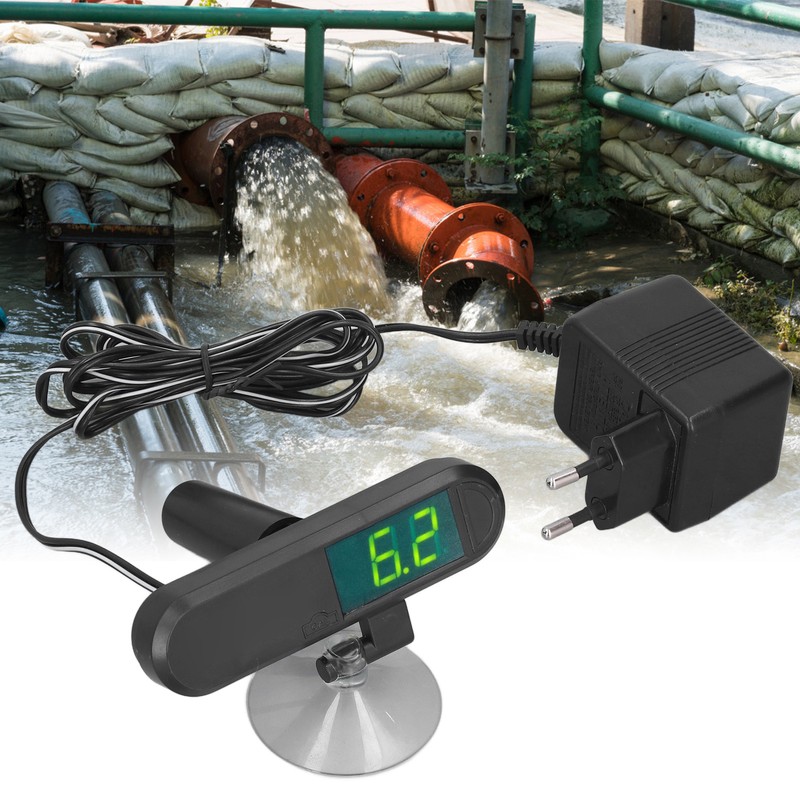 PH‑025W Aquarium PH Monitor with Suction Cup PH Meter Water