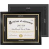 FrameMind 8.5x11 Diploma Frame with Black over Gold Acid-free Mat