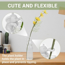 Plant Propagation Buddy, Elephant Plant Propagation Holder for Sprouts, Stems, Shoots and Cuttings, Plant Supports for Plant Propagation Station, Indoor & Outdoor Gardening (3 White Elephant)