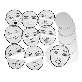How I'm Feeling Today, 24-Piece Classroom Set, Excellerations Emotions with Transparent Face Templates & Mirrors, Kids Create Their Own Expressions