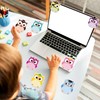 12 Pack Owl Cartoon Sticker Notebooks, 240 Cute Animal Sticker
