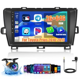 Inefala 2+64G Android 13 Car Stereo Radio for Toyota Prius 2010-2015, 9'' HD Touch Screen Compatible with CarPlay Android Auto, AHD Backup Camera, Mirror Link, GPS, WiFi, DSP