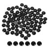 sourcing map Flat Back Round Acrylic Rhinestones,8mm SS40 Black Flatback Crystal Rhinestones for Crafts Clothes Shoes DIY Decoration Gifts 100Pcs