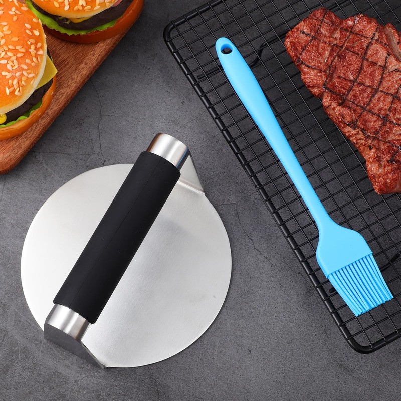 VICASKY Stainless Steel Burger Press, Burger Smasher Smash Burger Press