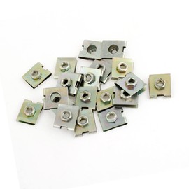 A ABSOPRO Spring Metal Plate U Shape Clips Speed Nuts M6 (Set of 20)