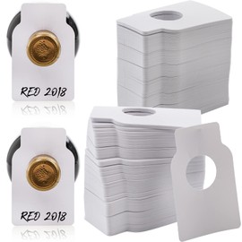 ZOOFOX 500 Pack Reusable Wine Bottle Tag, Plastic Wine Cellar Labels for Wine Racks Marker