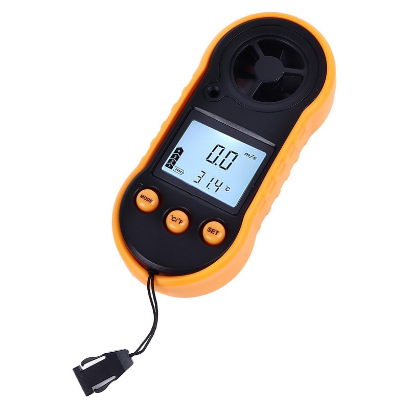 Digital Anemometer LCD Screen Handheld Wind Speed Meter Wind Temperature