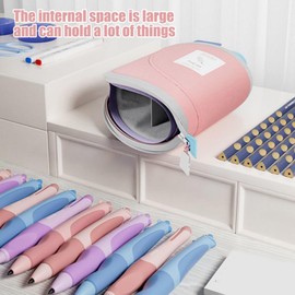 Large Capacity Pencil Case | Pencil Bag Pen Case Pouch,Container Large Capacity, 2 in 1 Retractable Storage Organizer Bag for Stationery Supplies, Home Work Teacher Must Haves