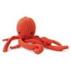 Hand-Knitted Organic Cotton Octopus Plush Toy (Orange)