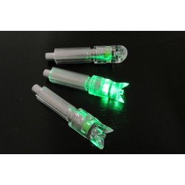 GWS Game Warning System Lighted Crossbow Nocks (Pack of 3), Green