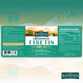 Liposomal Fisetin with Quercetin 1200 mg - 60 Pieces (Pack of 1)