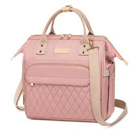 AIJIEKE Lunch Bag for Women, Large Lunch Box for Work Insulated Lunch Bag, Adult Leakproof Lunch Tote Cooler Bag with Side Pockets & Adjustable Strap, Lunch Purse for Picnic Beach Hiking, Pink