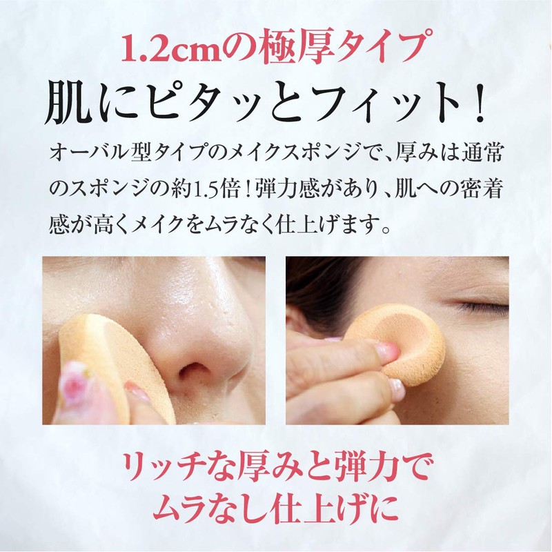 Sponge Puff (Large) With Carrying Case No Water, Foundation, Dual