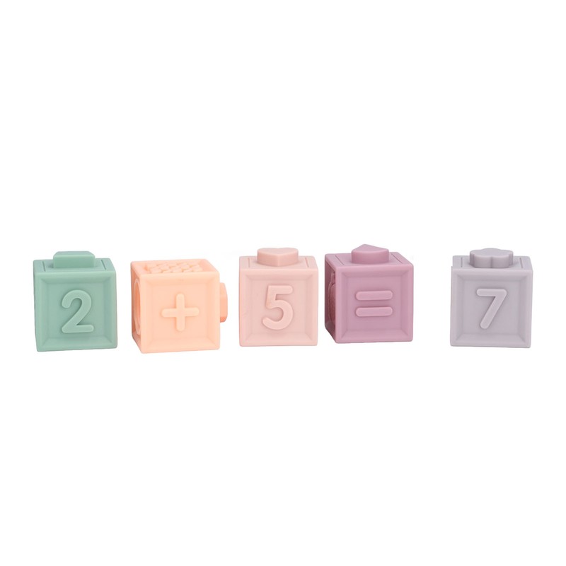 Soft Rubber Blocks Babies Children Chewing Silicone Early Childhood Educational