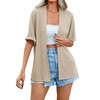 Famulily Open Front Half Sleeve Side Split Cardigans for Women,
