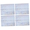 DOITOOL 4pcs Iridescent Plastic Tablecloths Holographic Foil Rectangle Covers Easy