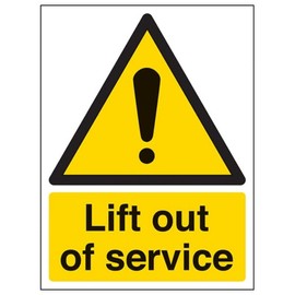 V Safety Lift out of service Magnetic Safety Sign 150mm x 200mm