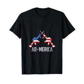 AR-Merica AR15 USA Flag Patriot Guns 2nd Second Amendment T-Shirt