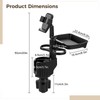 6-in-1 Car Cup Holder Expander with Tray & Phone Mount,