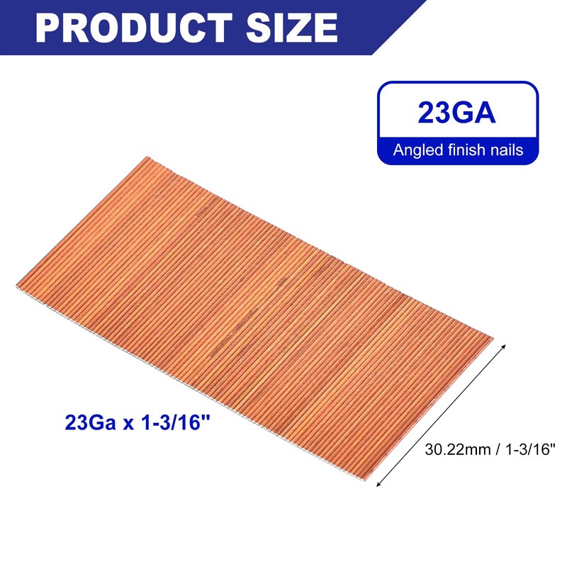 sourcing map 23 Gauge Headless Pins Nails, Metal 1-3/16" Length