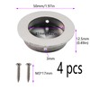 Risbay 4PCS Sliding Door Pull,Silver Flush Finger Pulls,2-inch Dia.Round Flush