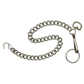 LEATHER UNLTD Biker Wallet Chain 12" - Heavy Pocket Chain with Clip and S Hook - Men Trucker Wallet Chain Biker for Belt Loop, Wallet Key Chain, Jeans, Pants, Purse and Handbag